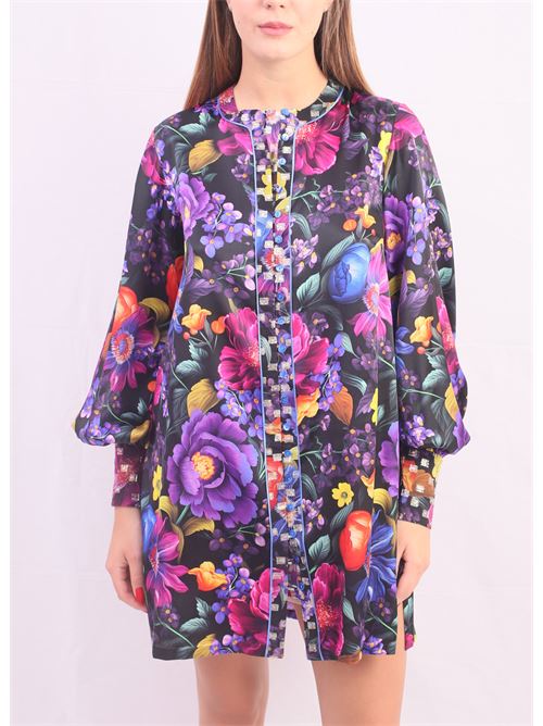 Mini dress in floral silk Laboratorio Capri | DIANANEWALLOVERBLACKLAME